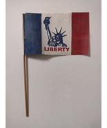 WW2 ERA PATROTIC LIBERTY FLAG SIZE 6-1/4&quot; X 4&quot; USED ORIGINAL - $14.85
