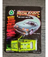 Vintage Summer Neon Force Yellow Diecast Racecar Sealed NOS - £6.93 GBP
