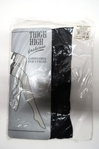 Vtg Thigh High Fashions Black Stockings USA Nylon Elastic Garter Free NRFP - $15.00