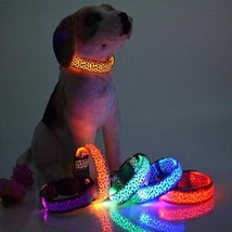 Leopard Glow-in-the-Dark LED Pet Collar: Keep Your Furry Friend Safe and Stylish - £44.69 GBP