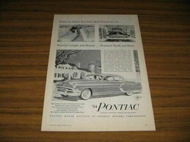 1954 Print Ad The &#39;54 Pontiac Star Chief 4-Door Farm House,Barn &amp; Silo - £10.56 GBP