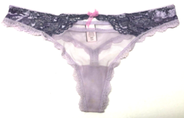 VICTORIA&#39;S SECRET M Purple Lace Thong NWT - $4.95
