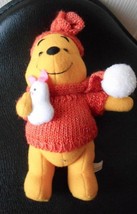 Young Epoch Plush Wine The Pooh Disney Mini Bean Bag Doll Toy with Bunny 6 in - $6.93