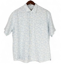 Peter Millar Seaside Floral Aura Linen Button Down Shirt Mens XL White Blue - £27.26 GBP