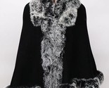This &amp; That™ ~ Black w/Faux Fur Trim ~ Sweater/Wrap/Cape ~ One Size - $37.40
