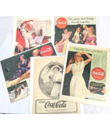 Lot of 5 Vintage COCA COLA Ads 1920-1957 Advertisement Coke Soda Pop Ad ... - $49.45