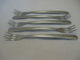 Cocktail Seafood Fork Qty 5 Stainless 6 1/4&quot; 18CR Walco  - £7.95 GBP