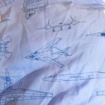 Vintage Dan River Lockheed Martin airplane jet twin fitted sheet kids bedding - £20.78 GBP