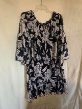 EUC Westport Off Shoulder Black &amp; White Lace Floral Dress Size XL - £19.49 GBP