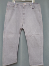 Levi’s 501 Buttonfly Grey Denim Jeans Men&#39;s Tag Size 44x32 - £15.75 GBP