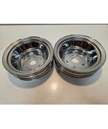 2 Quantity of Chrome Steel Long Water Pump 3 Groove Pulley for Chevy  (2... - $79.99