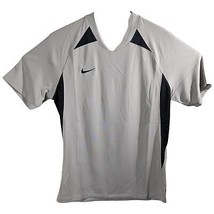 Nike Gray Football Shirt Size Large Short Sleeve Soccer Running Training... - £20.42 GBP