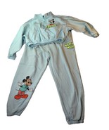 Disney World Retro Mickey Mouse Welcome Friends Sweatpants And Crop Aqua... - $784.73 MXN