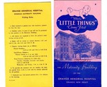 4 Orange Memorial Hospital Brigham Maternity Building Brochures 1940s Ne... - $24.72