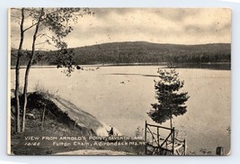 View From Arnold&#39;s Point Seventh Lake Adirondack Mountains NY DB Postcard N13 - £4.94 GBP
