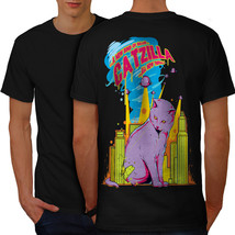 Cat Godzilla Parody Shirt Attack Kitty Men T-shirt Back - £10.27 GBP