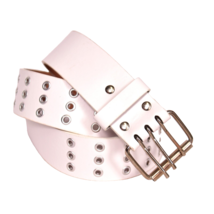 Women&#39;s white Studded Belt Size L - $14.19