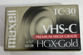 New Sealed Maxell TC-30 Camcorder Videocassette Tape VHS-C HGX-Gold High Grade - £5.68 GBP