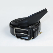 Mens Black Genuine Leather Belt PIERO ROSSI Turkey Soft Full Grain #Black-A image 4