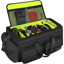 Dj Bag With 8 Removable Dividers, Large Capacity Dj Cable Bag With 6 Pockets For - £67.15 GBP