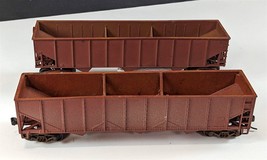 Revell &amp; Unbranded Brown 3-Bay Open Hoppers HO Scale - $19.79