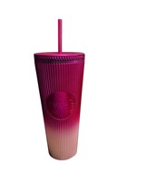Starbucks Candy Cane Ombre Stripe Gradient Tumbler Cold Holiday 24oz Hot... - $21.67