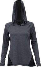 Soffe Women&#39;s ColorBlack Hoodie, Grey Heather/Black, X-Small - £18.04 GBP