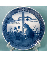 Royal Copenhagen 1970 Christmas Rose &amp; Cat 7.25&quot; Collector Plate Mint No... - $372.93 MXN