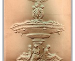 Brewer Fountain Airbrushed High Relief Embossed Boston MA UNP edUDB Post... - $2.92