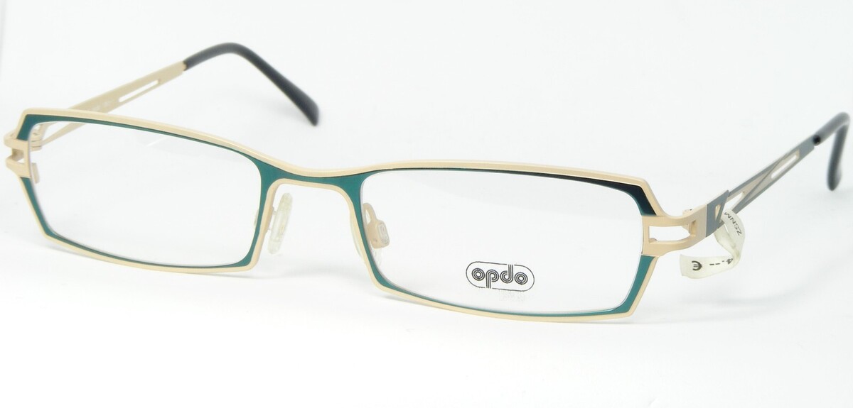 Opdo 1093-1 Grün/Beige Brille Einzigartig Metall Rahmen 50-16-135mm - $66.32