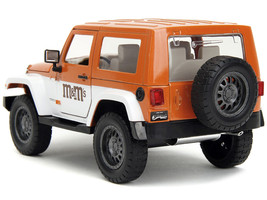 2017 Jeep Wrangler Orange Metallic White Orange M&M Diecast Figure M&M's Hollywo - $49.83