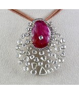 Zertifizierter natürlicher Burma Rubin Cabochon Rosenschliff Diamant 18 ... - $410,011.85 MXN