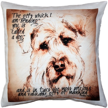 Airdale Terrier Gift to Mankind Pillow 17x17, Complete with Pillow Insert - $52.45