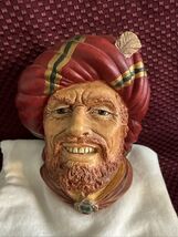 Bossons Aruj Barbarossa Redbeard Chalkware Head Made England Excellent C... - $910.29 MXN