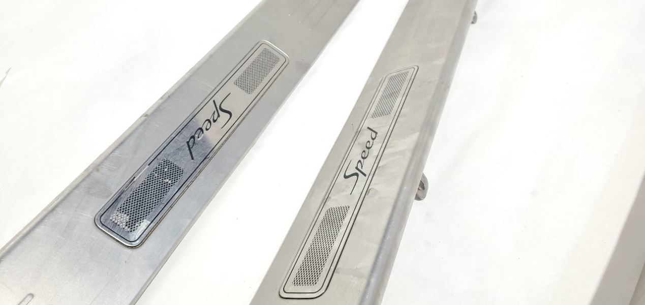 Pair of Aluminum "Speed" Doorsills OEM 2010 Bentley Continental GT Item image 2