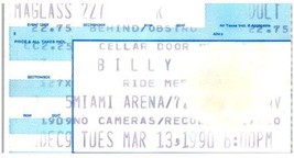 Vintage Billy Joel Ticket Stub March 13 1990 Miami Florida - £19.54 GBP