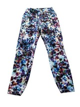 RBX Womens Purple Splatter Crop Athletic Leggings Size S/P Yoga Stretch - £13.95 GBP