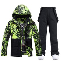 Thick Warm Men Ski Suit 2022 Newest Winter Waterproof Snowding Jackets And Pants - £158.87 GBP
