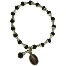 Divine Mercy Religious Black Bracelet Jesus De La Divina Misericordia Pulsera - £11.07 GBP