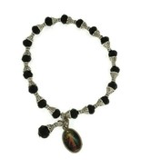 DIVINE MERCY RELIGIOUS BLACK Bracelet JESUS de La Divina Misericordia Pu... - £10.43 GBP