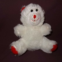 Teddy Bear White Red Stuffed Animal Plush Toy 9 inches Greenbrier Intern... - $9.99