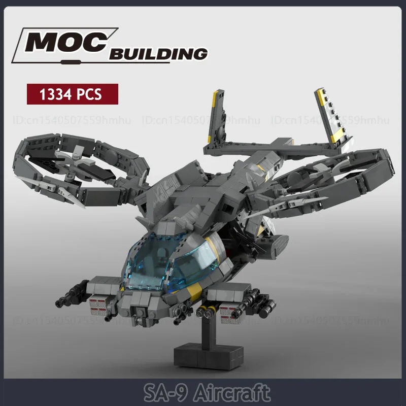 Movie Gunship Moc Building Block SA-9 Aircraft DIY Assembly Technology B... - $200.34