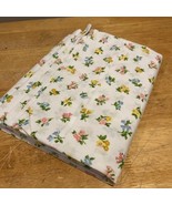 Vintage JCPenney Spring Floral Flat Twin Sheet Cotton Blend Small Flowers - $27.79 CAD
