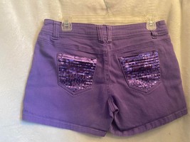 EUC Bongo Purple Sequin and Rhinestone Shorts Size 9  - £7.96 GBP