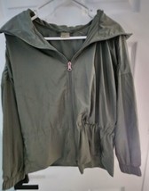 NWOT CALIA By Carrie Underwood Anywhere Woven Ruched Jacket Olive Thyme Small - £39.05 GBP