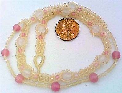 Rose Quartz Beaded Daisy Chain Necklace - $27.48