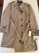 Lauren Ralph Lauren Men&#39;s Lowry Double Breasted Raincoat in Khaki Color-38S - £78.62 GBP