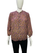 Doen Women&#39;s Rose Valley Floral Printed Ruffle Cotton Shirt Blouse Tunic Top S - £144.75 GBP