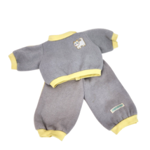 Vintage Cabbage Patch Kids Coleco Grey Sweats Kitty Cat Outfit Yellow Shirt Pant - £14.67 GBP