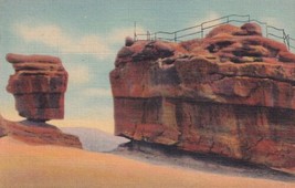 Balanced Steamboat Rocks Garden of the Gods Pikes Peak Colorado CO Postcard B02 - £2.35 GBP